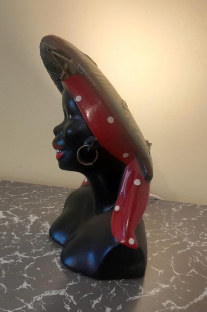 Mid Century Barsony Style Caribbean Lady Lamp - Image 2