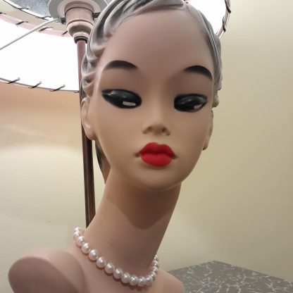 Amazing Rare Vintage Original Chalkware Lady Lamp - Image 2