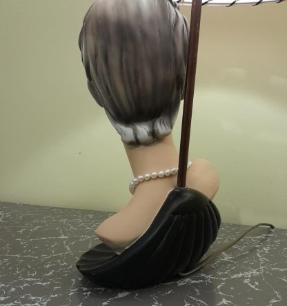 Amazing Rare Vintage Original Chalkware Lady Lamp - Image 3