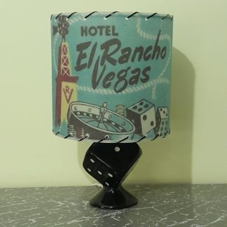 Retro Dice Lamp With Reproduction Fibreglass Lamp Shade