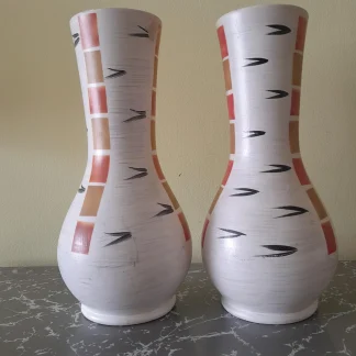 Pair Of English Mid Century Vases. Made By Ranleigh