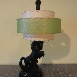 1950's Ceramic American Horse Lamp With Retrashade 1950's Style Fibreglass 3 Tier Shade.
