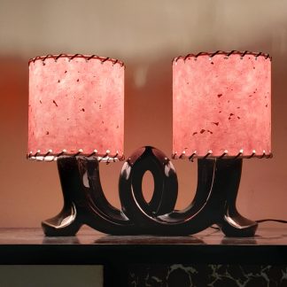 Rare Unusual 1950s Abstract Ceramic Table Lamp