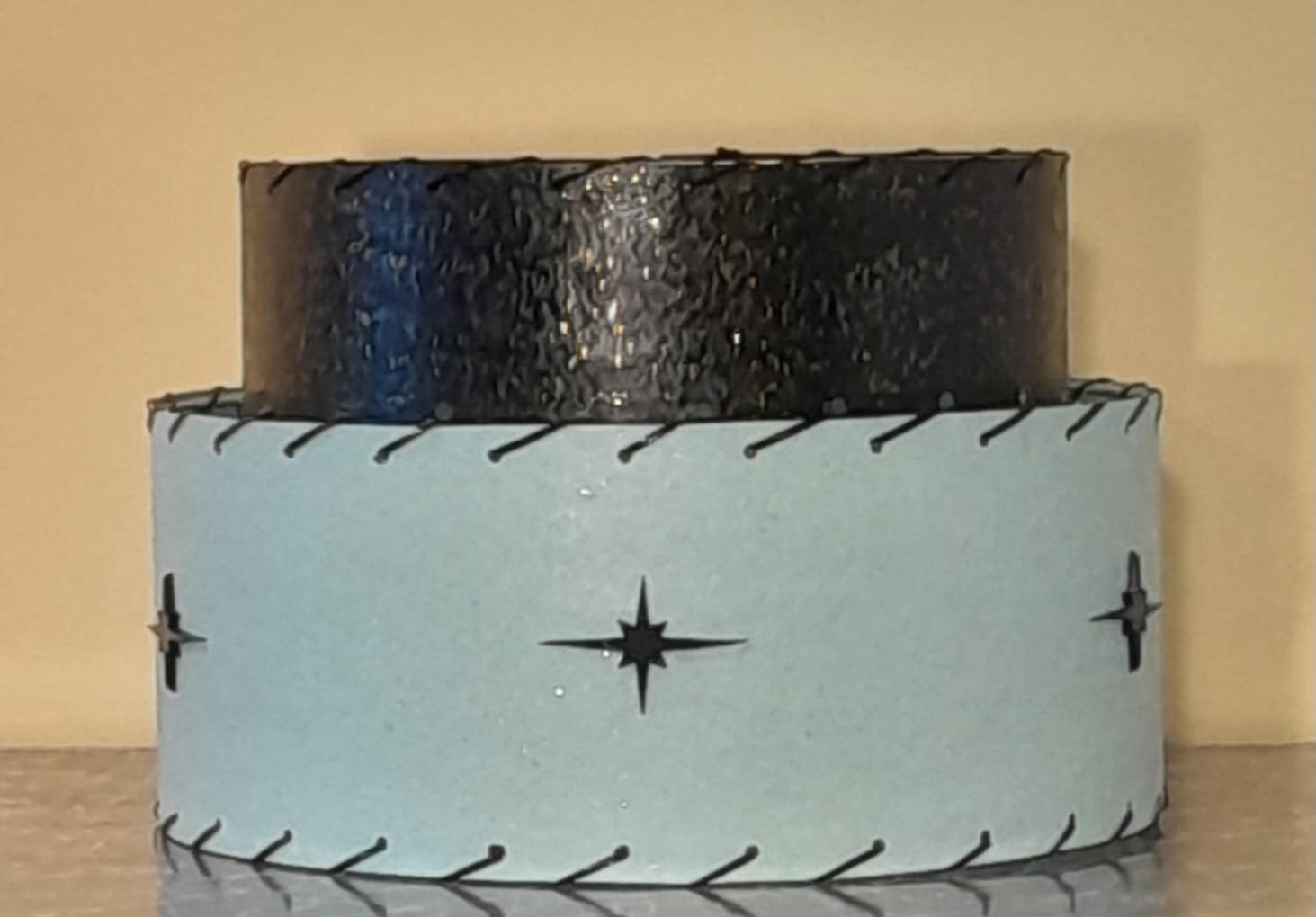 Retrashade 2 Tier Fibreglass Lampshade