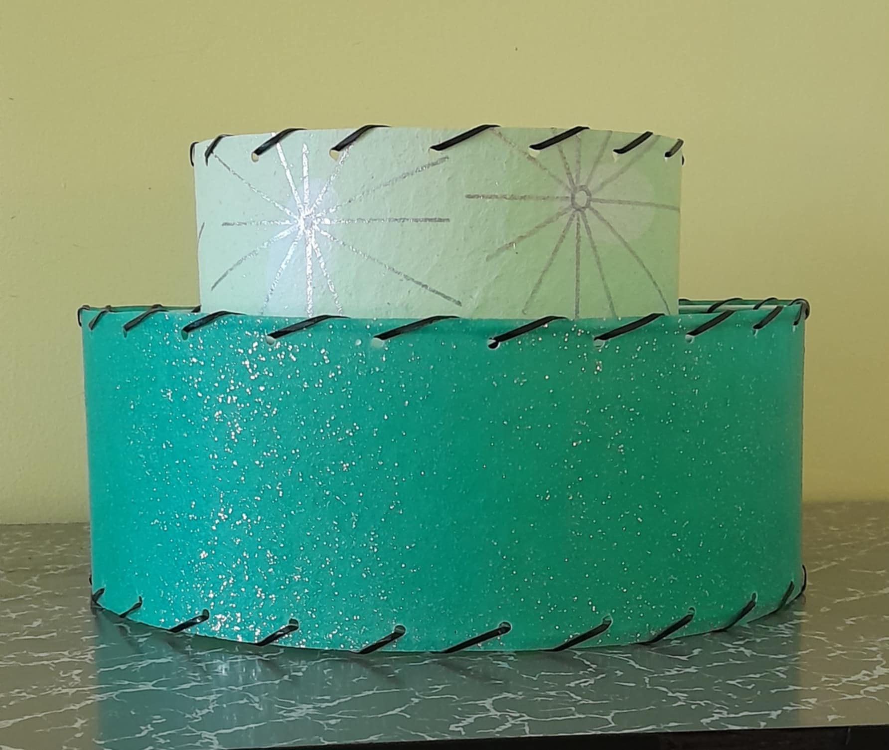 Retrashade 2 Tier Fibreglass Lampshade