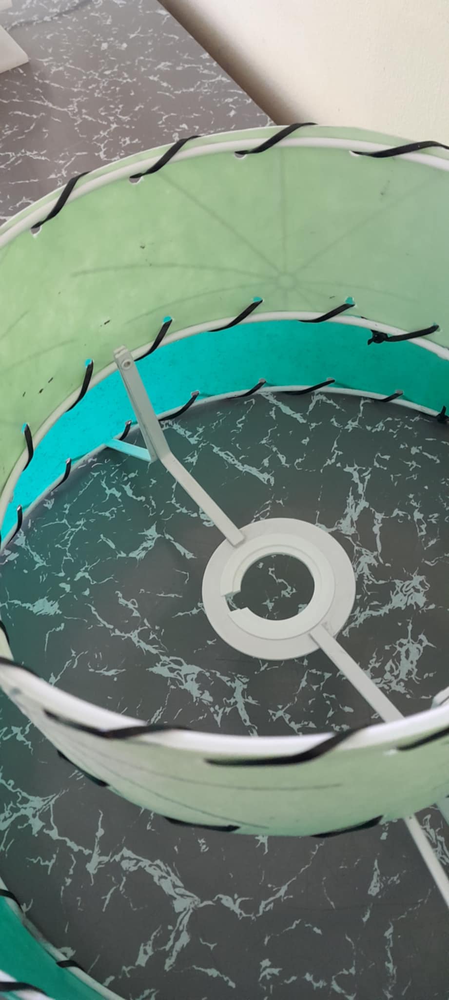 Retrashade 2 Tier Fibreglass Lampshade - Image 3