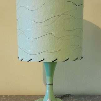 1950's Green Plastic Table Lamp With Fibreglass Lampshade