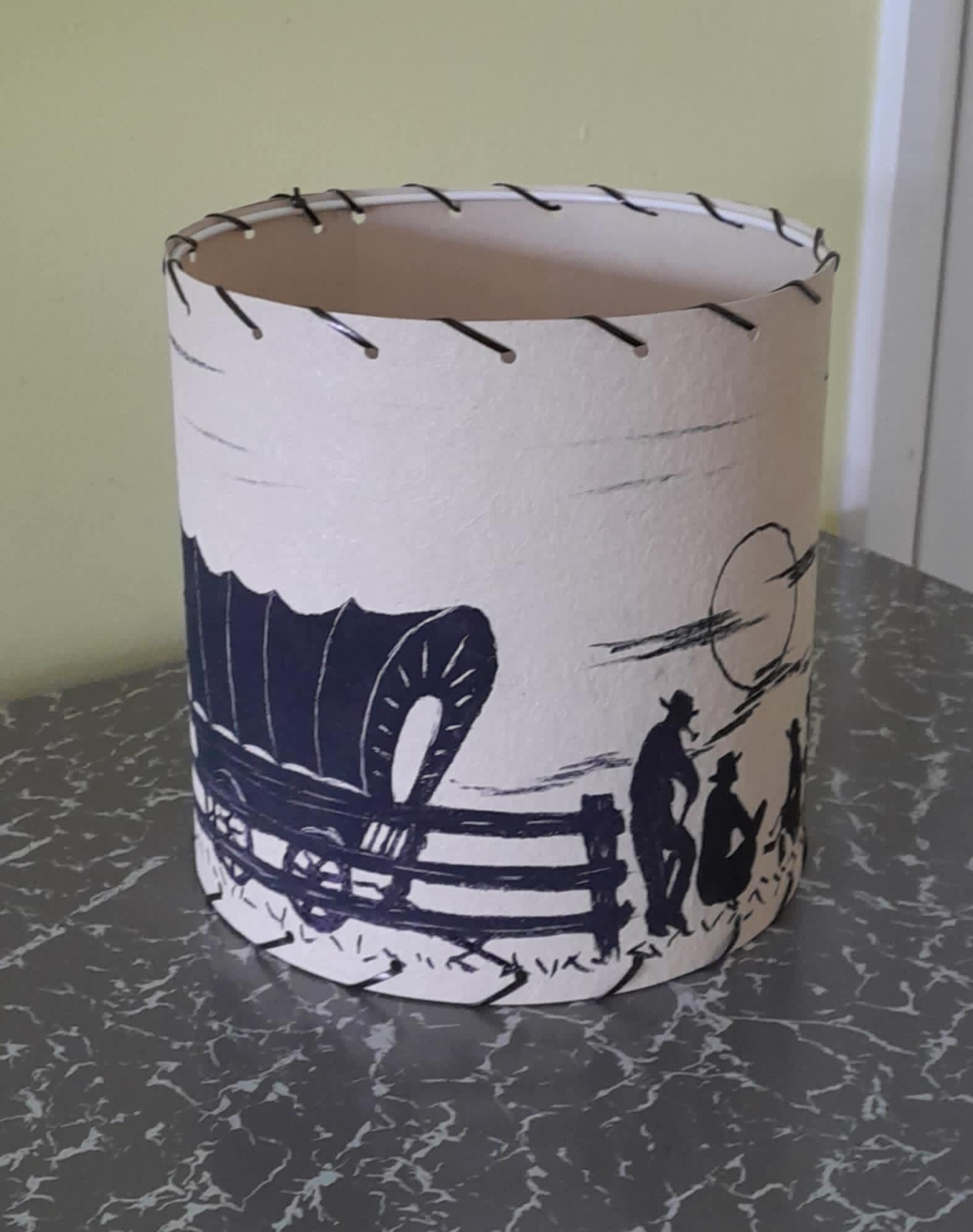 Reproduction Fibreglass Western Style Drum Shade - Image 2