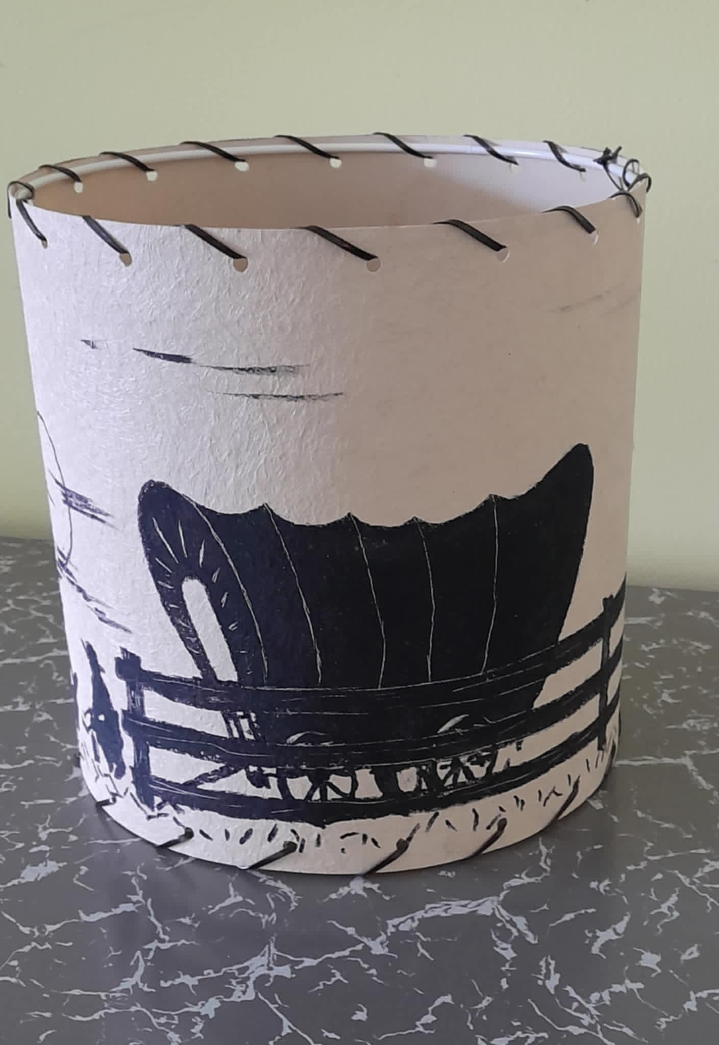 Reproduction Fibreglass Western Style Drum Shade - Image 3