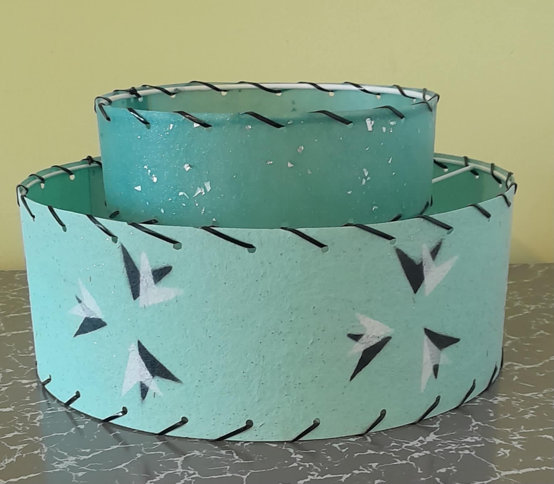 Retrashade 2 Tier Fibreglass Lampshade - Image 2