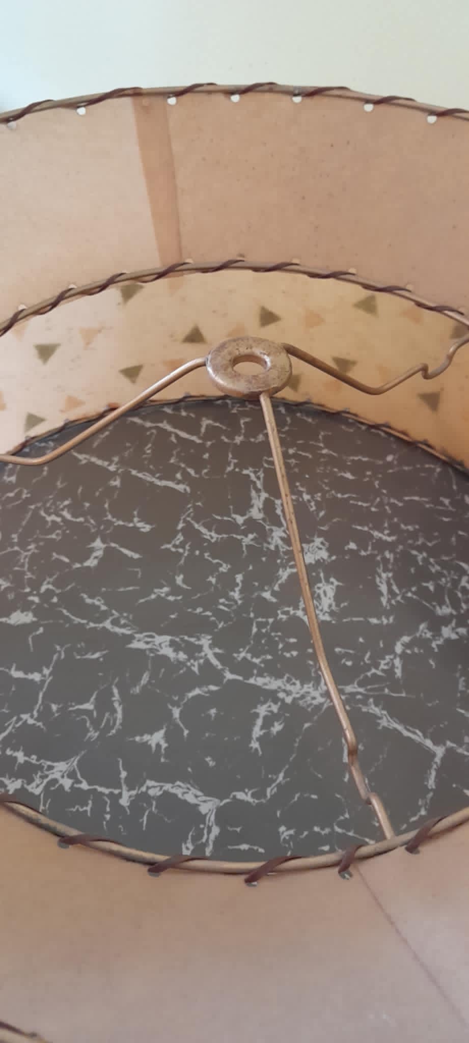 Original 1950's 2 Tier American Fibreglass Lampshade On American Fittings - Image 3