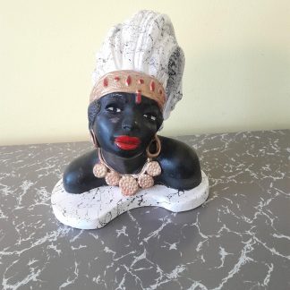 Universal Statuary Co Chalkware African Bust. 1950's