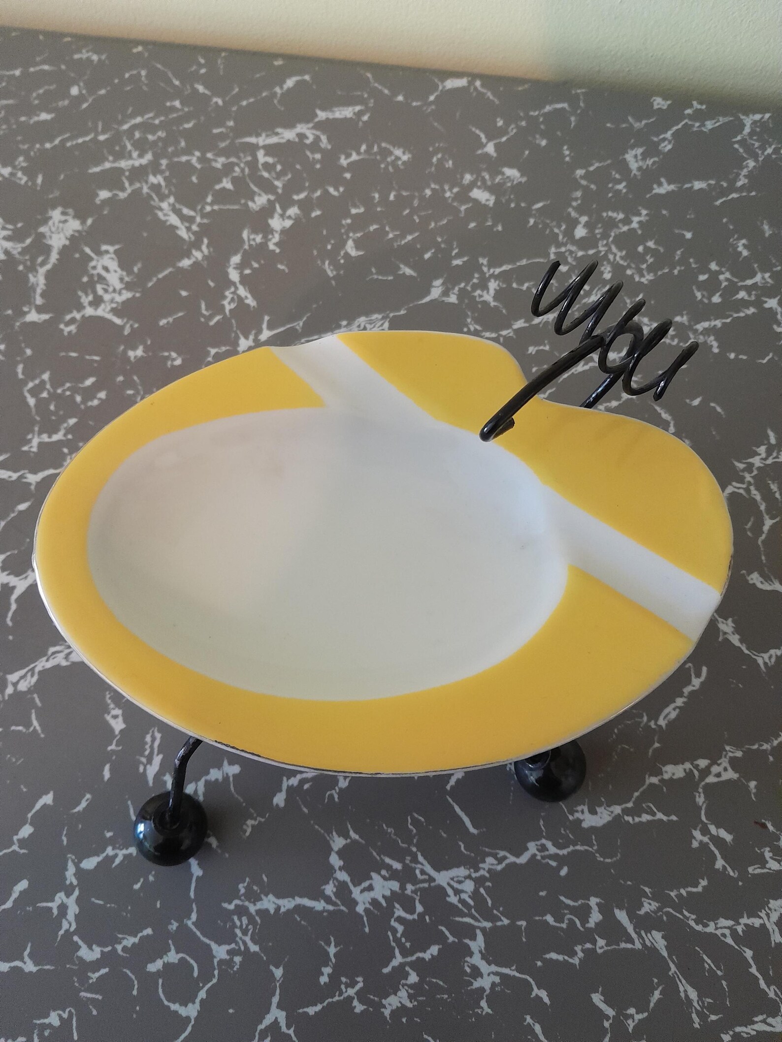 1950's Ashtray On Stand. Mid Century Atomic Wire. - Image 3