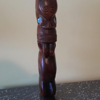 Vintage Carved Wood Maori Tiki Man
