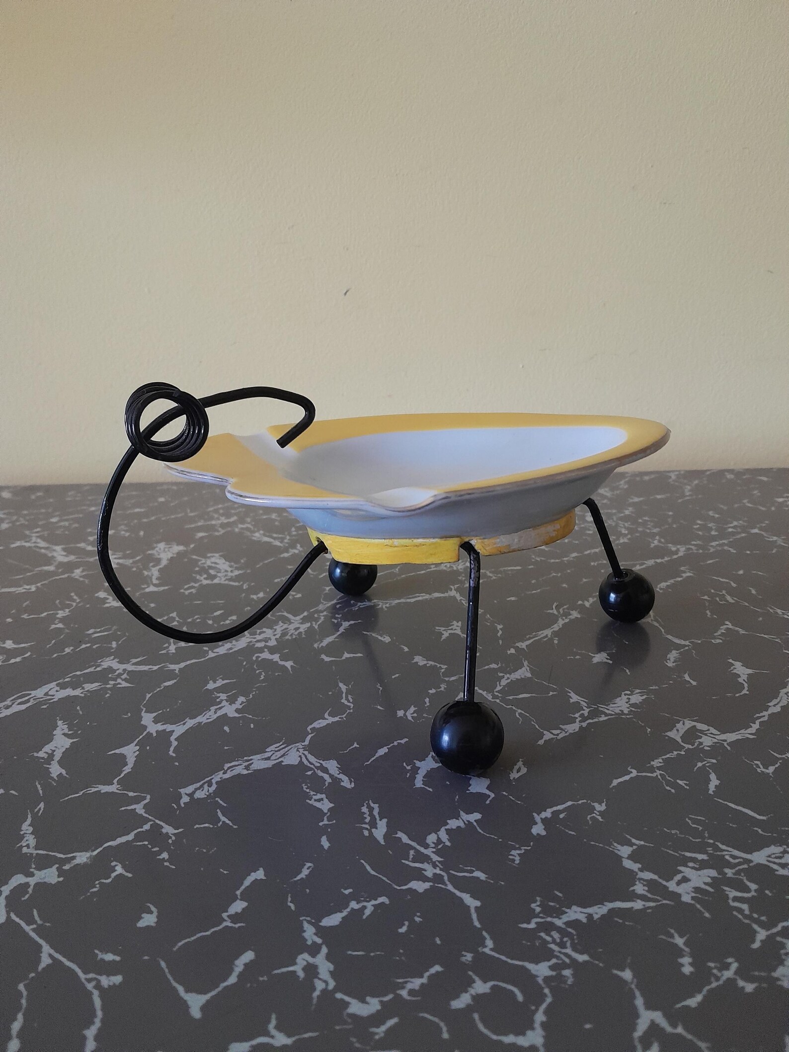 1950's Ashtray On Stand. Mid Century Atomic Wire. - Image 2